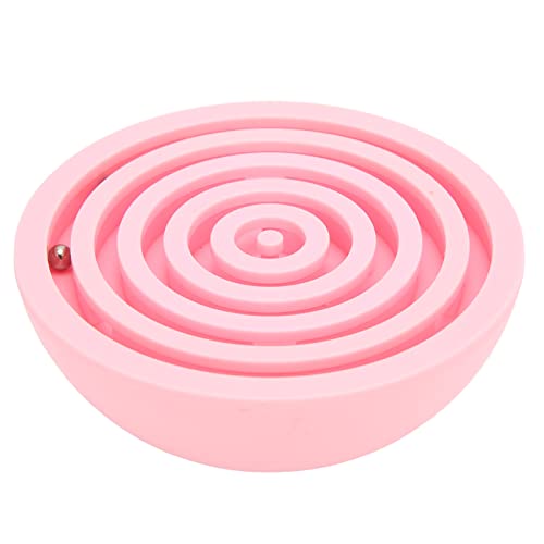 OVAQUIXI Puzzle Maze Toy Classic Challenge Brain Game, Verbesserung der Räumlichen Fantasie, Leichtes Reisespielzeug für, Plastikfellfarben (PINK) von OVAQUIXI