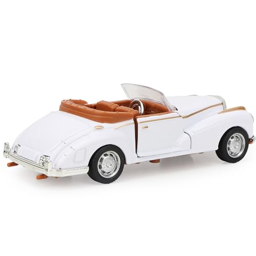 OVAQUIXI Roadster Sound and Light Model Spielzeugauto, Langlebiges Klassisches Legierungsspielzeugauto mit Musik, Ideal für, Sicher für ParentChild Playtime (White) von OVAQUIXI