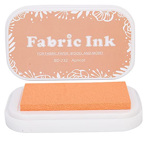 OVAQUIXI Rose Pink Wisteria Stamp Ink Pad für -Kunsthandwerk, Helle und Klare Muster auf Papier und Stoff, Ideal für Scrapbooking und Kartenherstellung (BD-232 Aprikosengelb) von OVAQUIXI