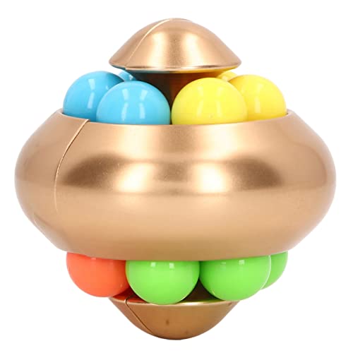 OVAQUIXI Rotationskugel Puzzle Spielzeugspannungsbekämpfung Perlen Rotation Spielzeug für Erwachsene Teenager Handaugenkoordination Im Heimbüro (Gold) von OVAQUIXI