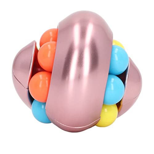 OVAQUIXI Rotationskugel Puzzle Spielzeugspannungsbekämpfung Perlen Rotation Spielzeug für Erwachsene Teenager Handaugenkoordination Im Heimbüro (Roségold) von OVAQUIXI