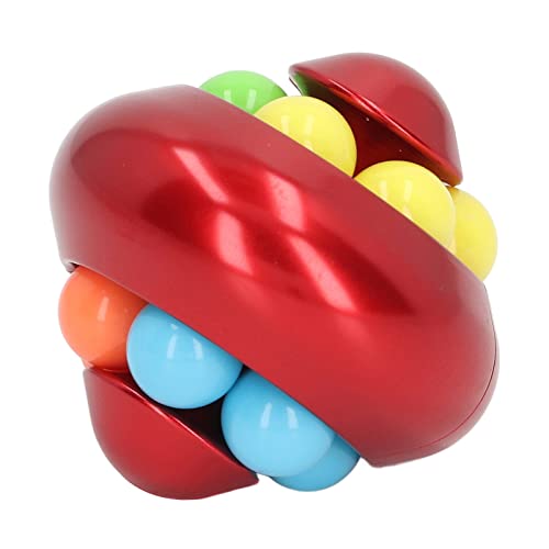 OVAQUIXI Rotationskugel Puzzle Spielzeugspannungsbekämpfung Perlen Rotation Spielzeug für Erwachsene Teenager Handaugenkoordination Im Heimbüro (Rot) von OVAQUIXI