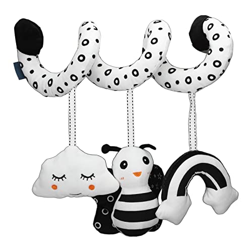 OVAQUIXI Schöne Schwarze Weiße Cartoon Tier Spiral Plüsch Spielzeug Baby Kinderwagen Hängende Rasseln Spielzeug für Visuelles Bewusstsein, Weiches Plüschmaterial - Ideal für Geburtstagsfeiern (Rot) OVAQUIXI Schöne Schwarze Weiße Cartoon Tier Spiral Plüsch Spielzeug Baby Kinderwagen Hängende Rasseln Spielzeug für Visuelles Bewusstsein, Weiches Plüschmaterial - Ideal für Geburtstagsfeiern (Rot) von OVAQUIXI