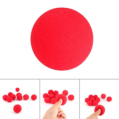 OVAQUIXI Schwammball -Tricks Spielzeug, Magische Schwamm -Nahaufnahme Comedy Requisiten, Roter Softballball für Klassische Magische Shows, 10pcs für Magier/Entertainer OVAQUIXI Schwammball -Tricks Spielzeug, Magische Schwamm -Nahaufnahme Comedy Requisiten, Roter Softballball für Klassische Magische Shows, 10pcs für Magier/Entertainer von OVAQUIXI