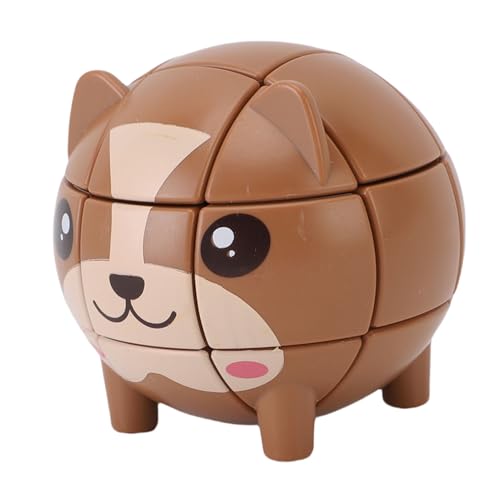 OVAQUIXI Speed ​​Cube -Set, Bärenformpuzzlungswürfel, 3 -stufige Schwierigkeitsgrad Abs Animal Würfel Spielzeug mit Entzückender Braunbären -Design für Familienspielnacht von OVAQUIXI