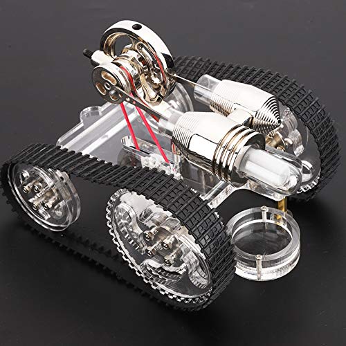 OVAQUIXI Stirling Motor Modell Bildungsspielzeug Einfache Panzerform Physik Experiment Kit für Schüler von OVAQUIXI
