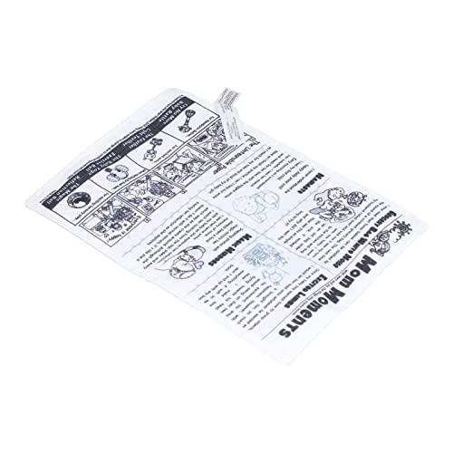 OVAQUIXI Stoffbuch Soft Rascheln Sound Baby Zeitungsspielzeug für Frühe Bildung 1 Jahr Alte + (Schwarz-weiße Zeitungs-OPP-Beutelverpackung) von OVAQUIXI