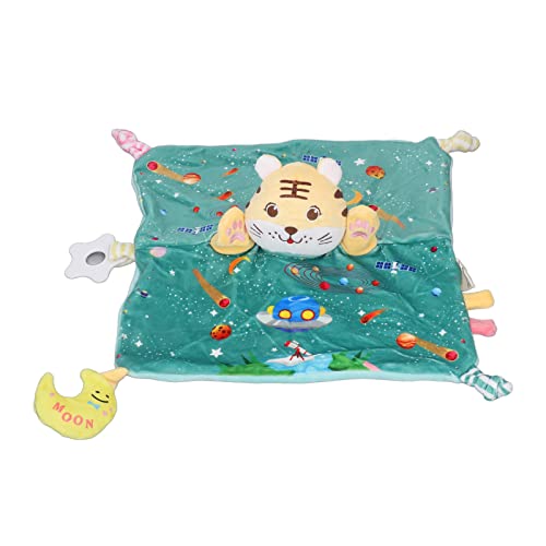 OVAQUIXI Weiche Plüsch Cartoon Niedliche Tiger Sicherheitspendle Spielzeuganhänger Zahne Handpuppe für Säugling, Polyurethangewebe (Green) von OVAQUIXI