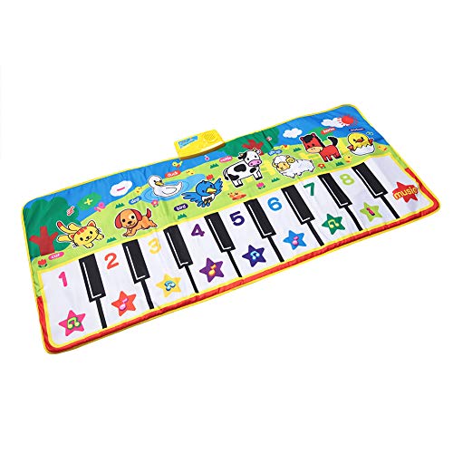 OVAQUIXI Weiche und Langlebige Baby Klavier Keyboard Toy Teppich mit 8 Tierklängen und Musik für von OVAQUIXI
