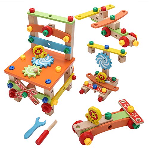 OVAQUIXI Wiederverwendbares Farbenfrohes Holzstuhlspielzeugset, Gutmächtiges DIY -Design - Stuhlspielzeug für die Entwicklung von Fantasie und Handye Koordination, Umweltfreundliche Bildung für OVAQUIXI Wiederverwendbares Farbenfrohes Holzstuhlspielzeugset, Gutmächtiges DIY -Design - Stuhlspielzeug für die Entwicklung von Fantasie und Handye Koordination, Umweltfreundliche Bildung für von OVAQUIXI