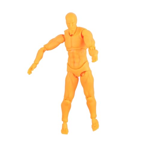 OVAQUIXI Zeichnungsfigur Model Posenable PVC Actionfigur Körper mit Halter Zum Malen von Skizzieren Desktop -Dekor für Kunstliebhaber (Mann) von OVAQUIXI