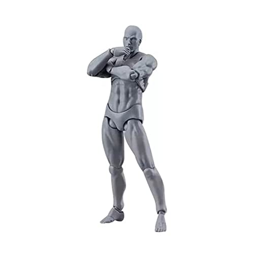 OVAQUIXI Zeichnungsfigur Model Posenable PVC Actionfigur Körper mit Halter Zum Malen von Skizzieren Desktop -Dekor für Kunstliebhaber (Mann) von OVAQUIXI