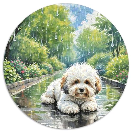 1000 Puzzle Adult Sophisticated Round Puzzles Haustier HundPieces Jigsaw Toy for Adults & Children1000pcs (67.5x67.5cm) von OWBASKPOZ