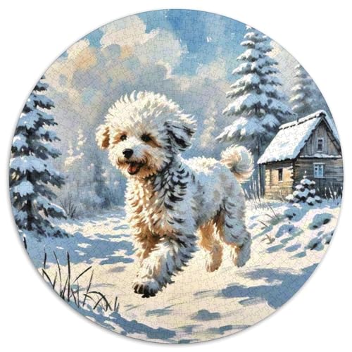 1000 Teile Für Erwachsene Und Kinder RundesHaustier Hund Puzzles-Geschenk Puzzles Puzzel Game Geschenk1000pcs (67.5x67.5cm) von OWBASKPOZ