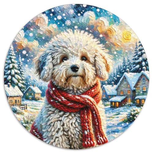 1000 Teile Rund Puzzles Für Erwachsene Und Kinder Haustier HundPuzzle Stressabbau - Spielzeug1000pcs (67.5x67.5cm) von OWBASKPOZ