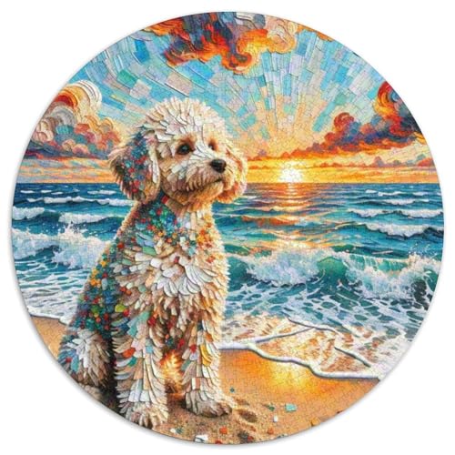 1000 Teile Rund Puzzles Für Erwachsene Und Kinder Haustier HundPuzzle Stressabbau - Spielzeug1000pcs (67.5x67.5cm) von OWBASKPOZ