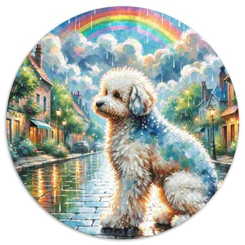1000 TeilePuzzle Für Erwachsene Und Kinder Rundes Puzzles Haustier HundPuzzel Game Geschenk1000pcs (67.5x67.5cm) von OWBASKPOZ