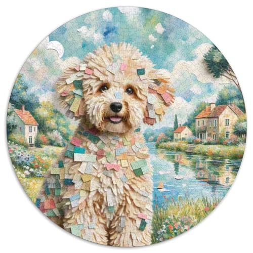1000 TeilePuzzle Für Erwachsene Und Kinder - Rundes PuzzlesPuzzelHaustier Hund Game Geschenk1000pcs (67.5x67.5cm) von OWBASKPOZ