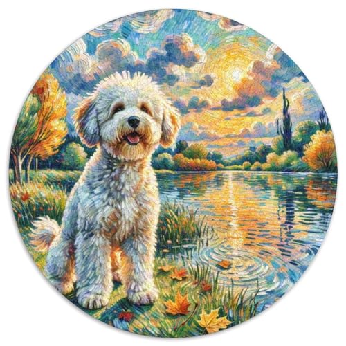 1000 TeilePuzzle Für Erwachsene Und Kinder - Rundes PuzzlesPuzzelHaustier Hund Game Geschenk1000pcs (67.5x67.5cm) von OWBASKPOZ