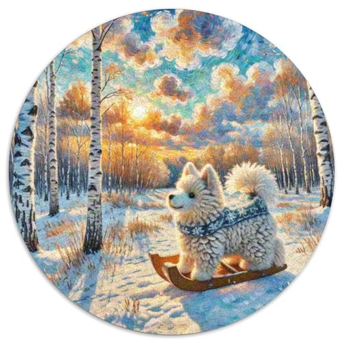 1000 TeilePuzzle RundesHaustier Hund Für Erwachsene Und Kinder AbPuzzleg1000pcs (67.5x67.5cm) von OWBASKPOZ
