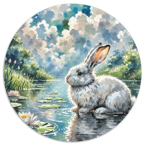 1000 TeilePuzzle RundesPet Kaninchen Für Erwachsene Und Kinder AbPuzzleg1000pcs (67.5x67.5cm) von OWBASKPOZ