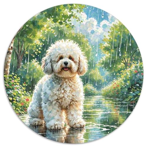 1000-teiliges Puzzle Puzzle Bildungsspielzeug Für Erwachseneund Haustier HundKinder Runde Puzzles1000pcs (67.5x67.5cm) von OWBASKPOZ