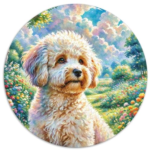 1000-teiliges Puzzle Puzzle Bildungsspielzeug Für Erwachseneund Haustier HundKinder Runde Puzzles1000pcs (67.5x67.5cm) von OWBASKPOZ