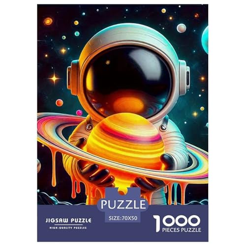 Astronaut Puzzle 1000 Teile Schwer Puzzle Spielzeug Lernspiel Impossible Herausforderungsspielzeug Für Erwachsene Und Kinder Ab 14 Jahren 70x50cm/1000pcs von OWBASKPOZ