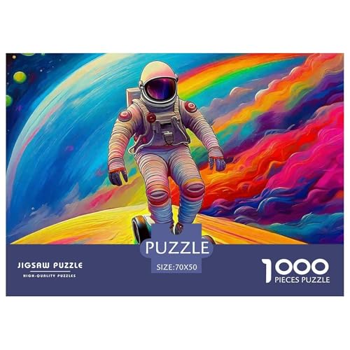 Astronaut Puzzle 1000 Teile Schwer Puzzle Spielzeug Pädagogisches Spiel Impossible Herausforderungsspielzeug Für Erwachsene Kinder 70x50cm/1000pcs von OWBASKPOZ
