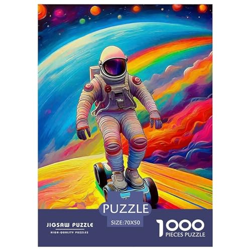 Astronaut Puzzle 1000 Teile Schwer Puzzle Spielzeug Pädagogisches Spiel Impossible Herausforderungsspielzeug Für Erwachsene Und Kinder in Bewährter 70x50cm/1000pcs von OWBASKPOZ