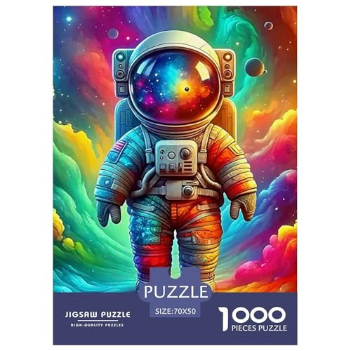 Astronaut Puzzle 1000-teilige Schwer Puzzle Spielzeug Lernspiel Impossible Herausforderung Spielzeug Für Erwachsene Und Kinder in Bewährter 70x50cm/1000pcs von OWBASKPOZ