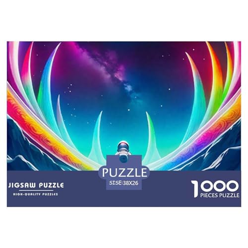 Astronaut Puzzle 1000-teilige Schwer Puzzle Spielzeug Pädagogisches Spiel Impossible Herausforderungsspielzeug Für Erwachsene Und Kinder in Bewährter 38x26cm/1000pcs von OWBASKPOZ