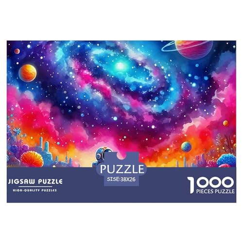 Astronaut Puzzles 1000 Teile Schwer Puzzle Spielzeug Lernspiel Impossible Herausforderung Spielzeug Für Erwachsene Und Kinder in Bewährter 38x26cm/1000pcs von OWBASKPOZ