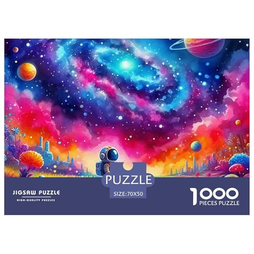 Astronaut Puzzles 1000 Teile Schwer Puzzle Spielzeug Pädagogisches Spiel Impossible Herausforderungsspielzeug Für Erwachsene Kinder 70x50cm/1000pcs von OWBASKPOZ