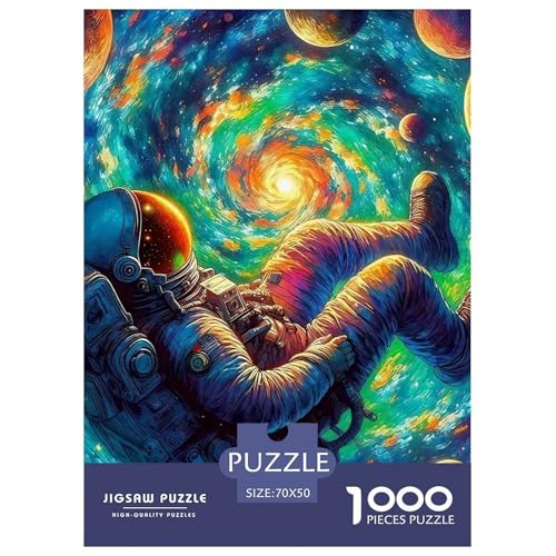 Astronaut Puzzles 1000 Teile Schwer Puzzle Spielzeug Pädagogisches Spiel Impossible Herausforderungsspielzeug Für Erwachsene Und Kinder in Bewährter 70x50cm/1000pcs von OWBASKPOZ