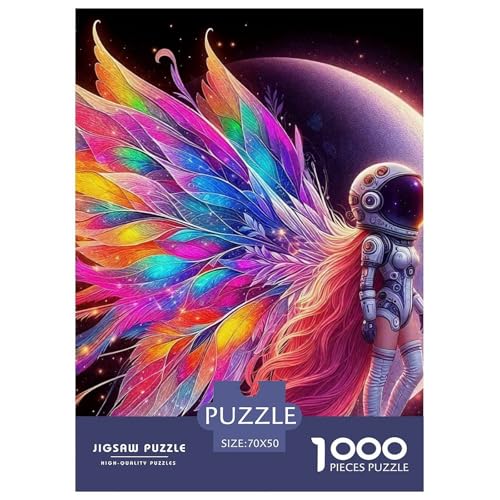 Astronaut Puzzles 1000-teilige Schwer Puzzle Spielzeug Lernspiel Impossible Herausforderungsspielzeug Für Erwachsene Und Kinder in Bewährter 70x50cm/1000pcs von OWBASKPOZ