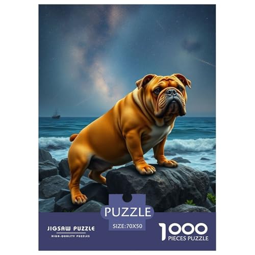 Bulldogs Puzzle 1000 Teile Schwer Puzzle Spielzeug Pädagogisches Spiel Impossible Haustier Hund Herausforderungsspielzeug Für Erwachsene Und Kinder Ab 14 Jahren 70x50cm/1000pcs Bulldogs Puzzle 1000 Teile Schwer Puzzle Spielzeug Pädagogisches Spiel Impossible Haustier Hund Herausforderungsspielzeug Für Erwachsene Und Kinder Ab 14 Jahren 70x50cm/1000pcs von OWBASKPOZ