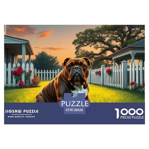 Bulldogs Puzzle 1000-teilige Schwer Puzzle Spielzeug Lernspiel Impossible Haustier Hund Herausforderung Spielzeug Für Erwachsene Kinder 38x26cm/1000pcs Bulldogs Puzzle 1000-teilige Schwer Puzzle Spielzeug Lernspiel Impossible Haustier Hund Herausforderung Spielzeug Für Erwachsene Kinder 38x26cm/1000pcs von OWBASKPOZ