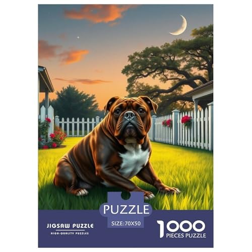 Bulldogs Puzzle 1000-teilige Schwer Puzzle Spielzeug Lernspiel Impossible Haustier Hund Herausforderung Spielzeug Für Erwachsene Und Kinder Ab 14 Jahren 70x50cm/1000pcs Bulldogs Puzzle 1000-teilige Schwer Puzzle Spielzeug Lernspiel Impossible Haustier Hund Herausforderung Spielzeug Für Erwachsene Und Kinder Ab 14 Jahren 70x50cm/1000pcs von OWBASKPOZ