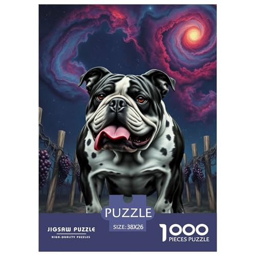 Bulldogs Puzzle 1000-teilige Schwer Puzzle Spielzeug Pädagogisches Spiel Impossible Haustier Hund Herausforderungsspielzeug Für Erwachsene Und Kinder Ab 12 Jahren 38x26cm/1000pcs Bulldogs Puzzle 1000-teilige Schwer Puzzle Spielzeug Pädagogisches Spiel Impossible Haustier Hund Herausforderungsspielzeug Für Erwachsene Und Kinder Ab 12 Jahren 38x26cm/1000pcs von OWBASKPOZ