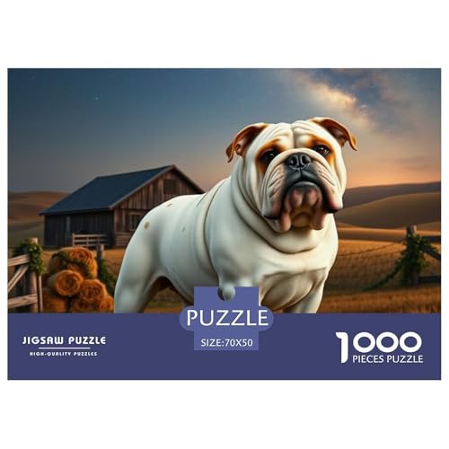 Bulldogs Puzzles 1000 Teile Schwer Puzzle Spielzeug Pädagogisches Spiel Impossible Haustier Hund Herausforderung Spielzeug Für Erwachsene Und Kinder Ab 12 Jahren 70x50cm/1000pcs Bulldogs Puzzles 1000 Teile Schwer Puzzle Spielzeug Pädagogisches Spiel Impossible Haustier Hund Herausforderung Spielzeug Für Erwachsene Und Kinder Ab 12 Jahren 70x50cm/1000pcs von OWBASKPOZ