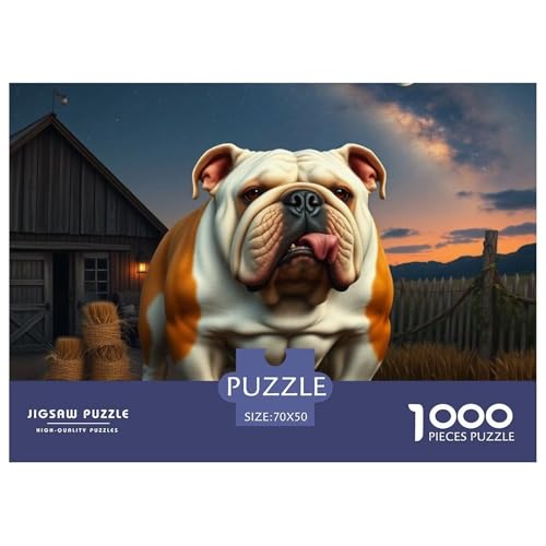 Bulldogs Puzzles 1000 Teile Schwer Puzzle Spielzeug Pädagogisches Spiel Impossible Haustier Hund Herausforderungsspielzeug Für Erwachsene Und Kinder in Bewährter 70x50cm/1000pcs Bulldogs Puzzles 1000 Teile Schwer Puzzle Spielzeug Pädagogisches Spiel Impossible Haustier Hund Herausforderungsspielzeug Für Erwachsene Und Kinder in Bewährter 70x50cm/1000pcs von OWBASKPOZ