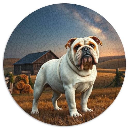 Bulldogs1000 Teile, PuzzleErwachsenenKinder Haustier HundabPuzzlesJigsawGeschenki1000pcs (67.5x67.5cm) von OWBASKPOZ
