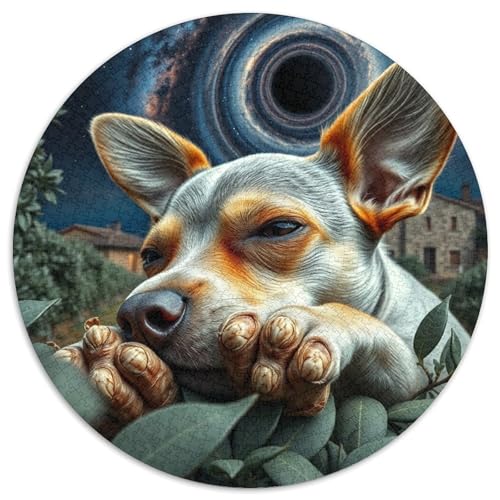 Chihuahua1000 TeileStressabbau Spielzeug Für Circular Puzzles Haustier HundPuzzle Erwachsene Und Kinder1000pcs (67.5x67.5cm) von OWBASKPOZ