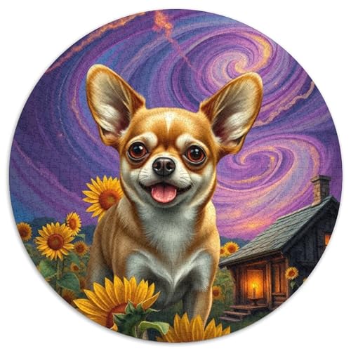 ChihuahuaPuzzle 1000 Teile Für Erwachsene Und Kinder,1000 Teile Jigsaw Haustier HundPuzzles GameGeschenk1000pcs (67.5x67.5cm) von OWBASKPOZ