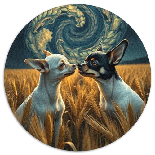 ChihuahuaPuzzle Für ErwachseneKinder Ab Puzzles 1000 Teile Haustier HundGeschenk, Hobby1000pcs (67.5x67.5cm) von OWBASKPOZ