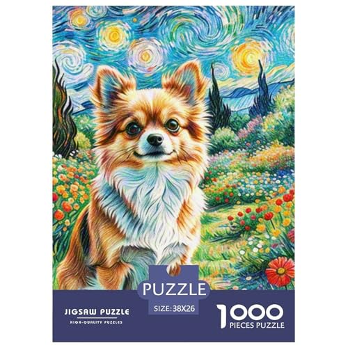 Corgi Puzzle 1000 Teile Schwer Puzzle Spielzeug Lernspiel Impossible Haustierhund Herausforderung Spielzeug Für Erwachsene Kinder 38x26cm/1000pcs von OWBASKPOZ
