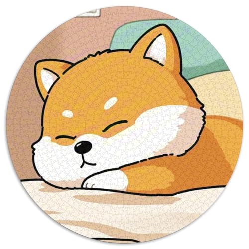 Corgi1000 Puzzle Adult Sophisticated Round Puzzles HaustierhundPieces Jigsaw Toy for Adults & Children1000pcs (67.5x67.5cm) von OWBASKPOZ