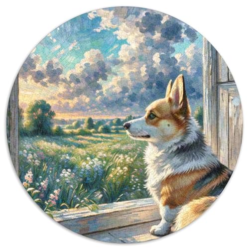 Corgi1000 Teile Puzzle PuzzlesErwachsen Erwachsene GeschenkideenpieleHaustierhund Für Familie1000pcs (67.5x67.5cm) von OWBASKPOZ