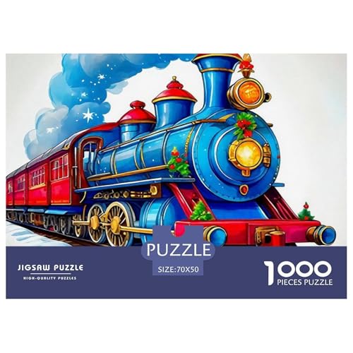 Dampfzug Puzzle 1000 Teile Schwer Puzzle Spielzeug Lernspiel Impossible Herausforderungsspielzeug Für Erwachsene Und Kinder Ab 14 Jahren 70x50cm/1000pcs von OWBASKPOZ